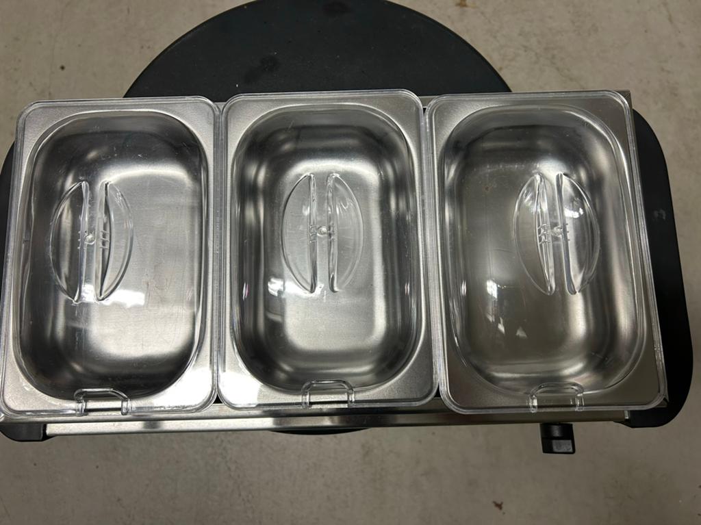 Gusto buffetwarmer met 3 bakken, Witgoed en Apparatuur, Ophalen, Zo goed als nieuw, 4 t/m 7 personen