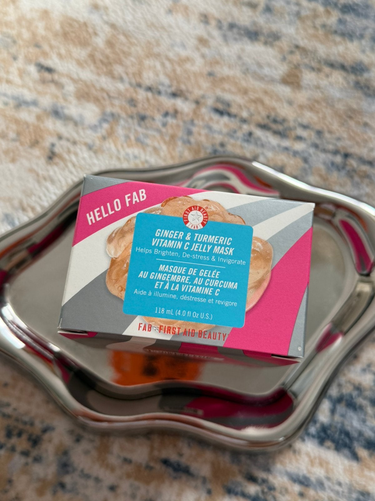 First Aid Beauty Hello FAB Ginger Vitamin C Mask | 118 ml, Ophalen of Verzenden, Nieuw, Gehele gezicht, Verzorging