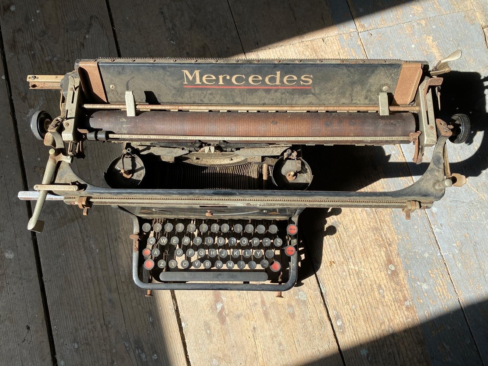 Vintage antieke Mercedes schrijfmachine - A3 formaat, Ophalen