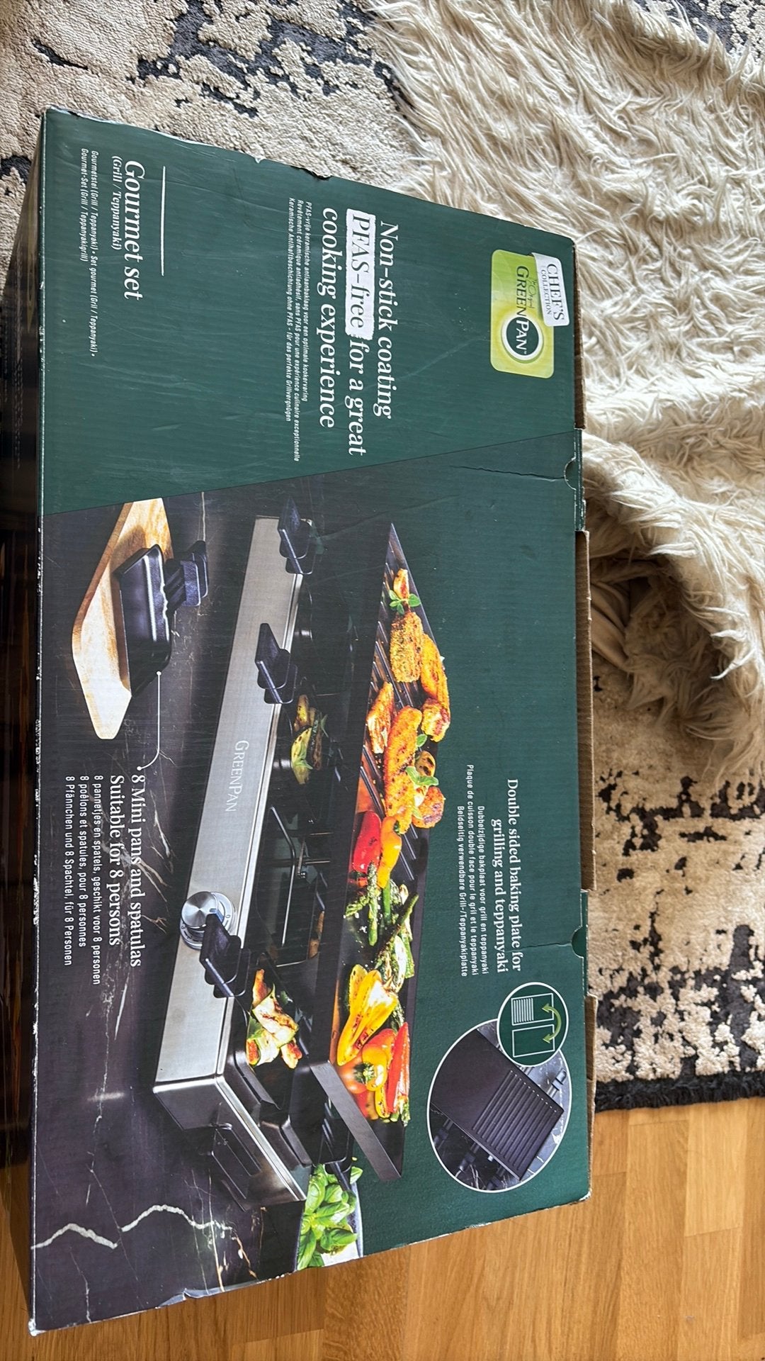 Green pan grill, Ophalen, Gebruikt