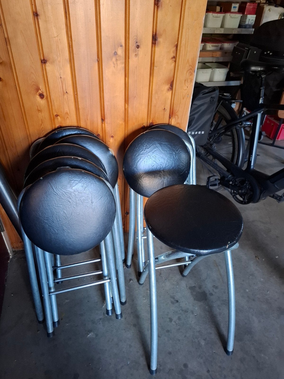 Set van 8 Krukken inklapbaar, Ophalen, Gebruikt, Hout