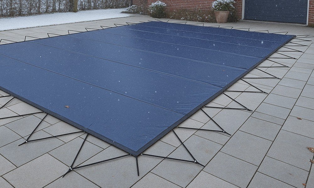 Winterafdekking zwembad – lichtdicht en ultralight, Ophalen, Nieuw, Afdekzeil