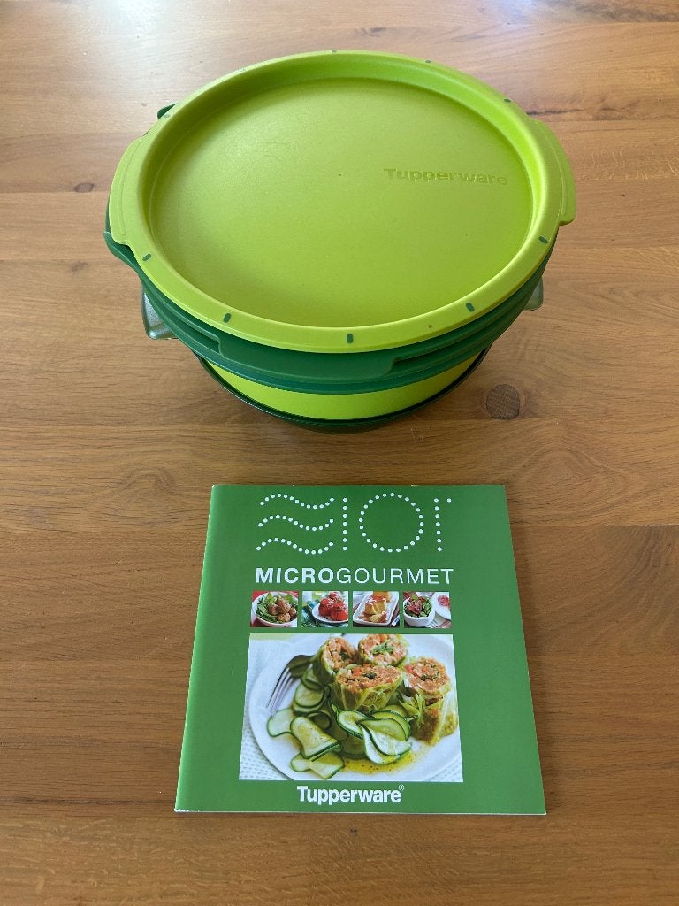 Tupperware MicroGourmet Stomer met Instructie/kookboekje, Ophalen of Verzenden, Nieuw, Groen, Overige typen