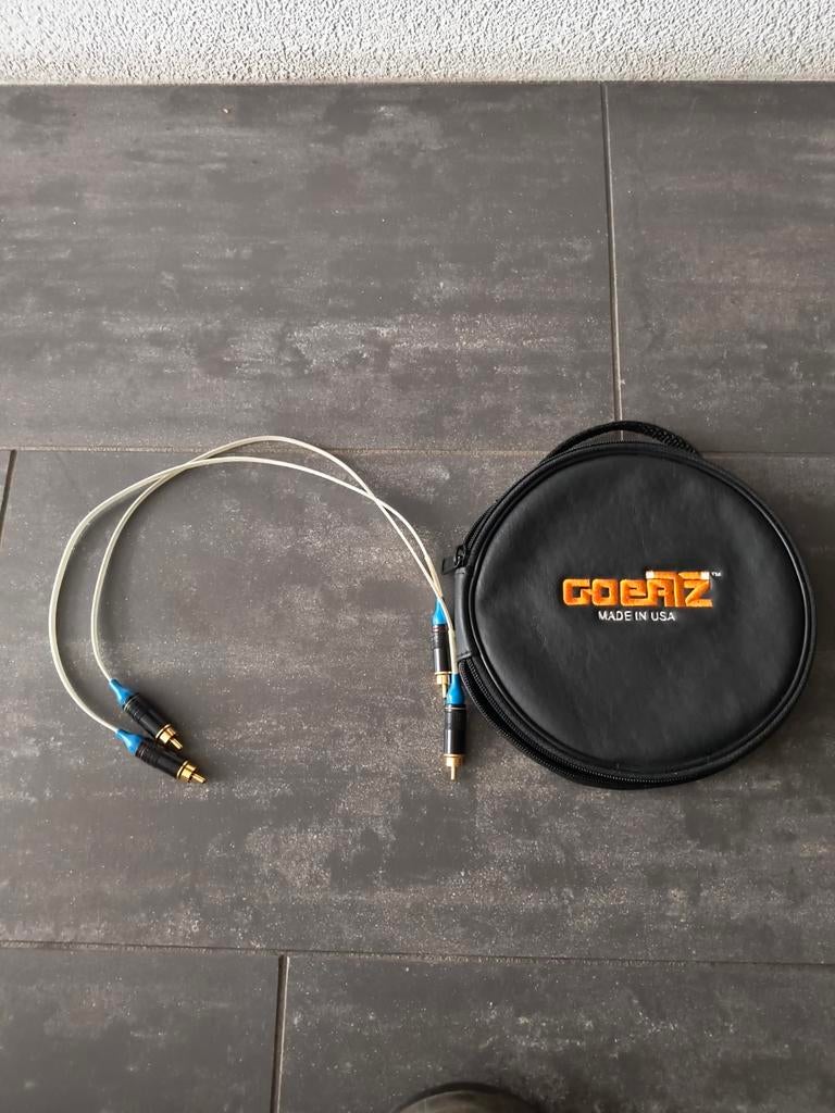 Goertz 0,5 m RCA Triode Quartz interlink met hoesje, Ophalen of Verzenden, Minder dan 2 meter, Interlink-kabel