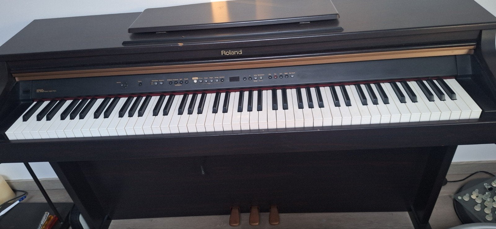elec piano, Ophalen of Verzenden, Gebruikt, Bruin, Digitaal