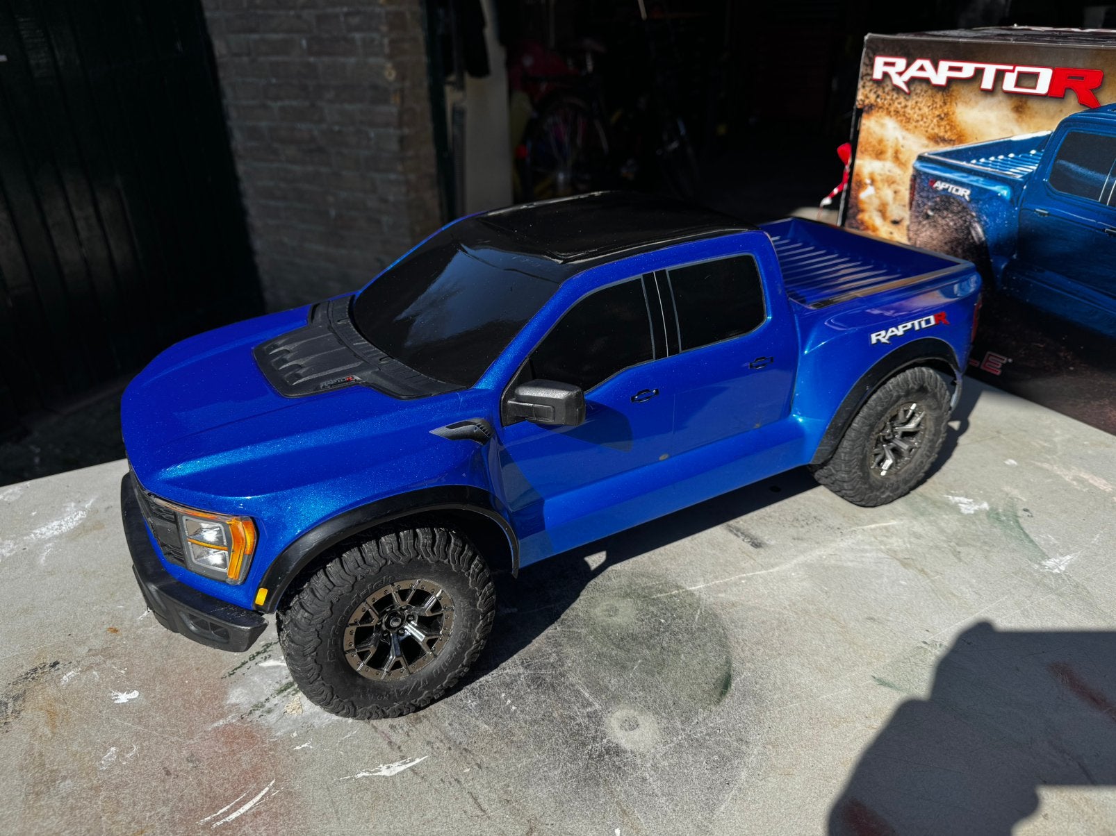 Zgan afstandsbestuurbare auto Traxxas Ford Raptor VXL 1:10, Hobby en Vrije tijd, Auto offroad, Zo goed als nieuw, Schaal 1:10
