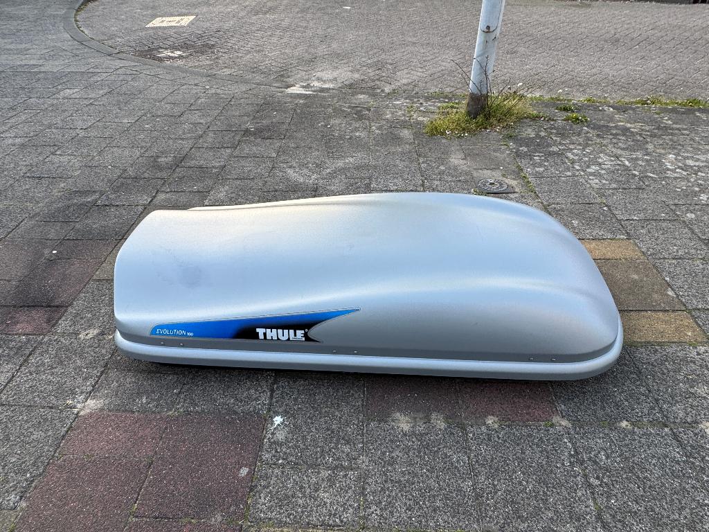 THULE Evolution 100 dakkoffer / skikoffer 2 KANTEN TE OPENEN, Auto diversen, Dakkoffers, Zo goed als nieuw, Ophalen