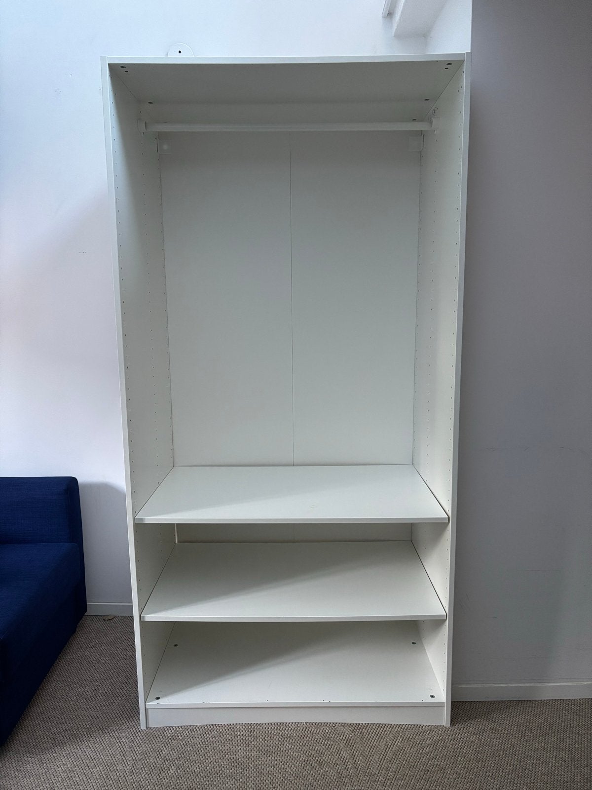 FREE Witte kledingkast met planken en hangruimte, Ophalen, Met plank(en), Gebruikt, 200 cm of meer