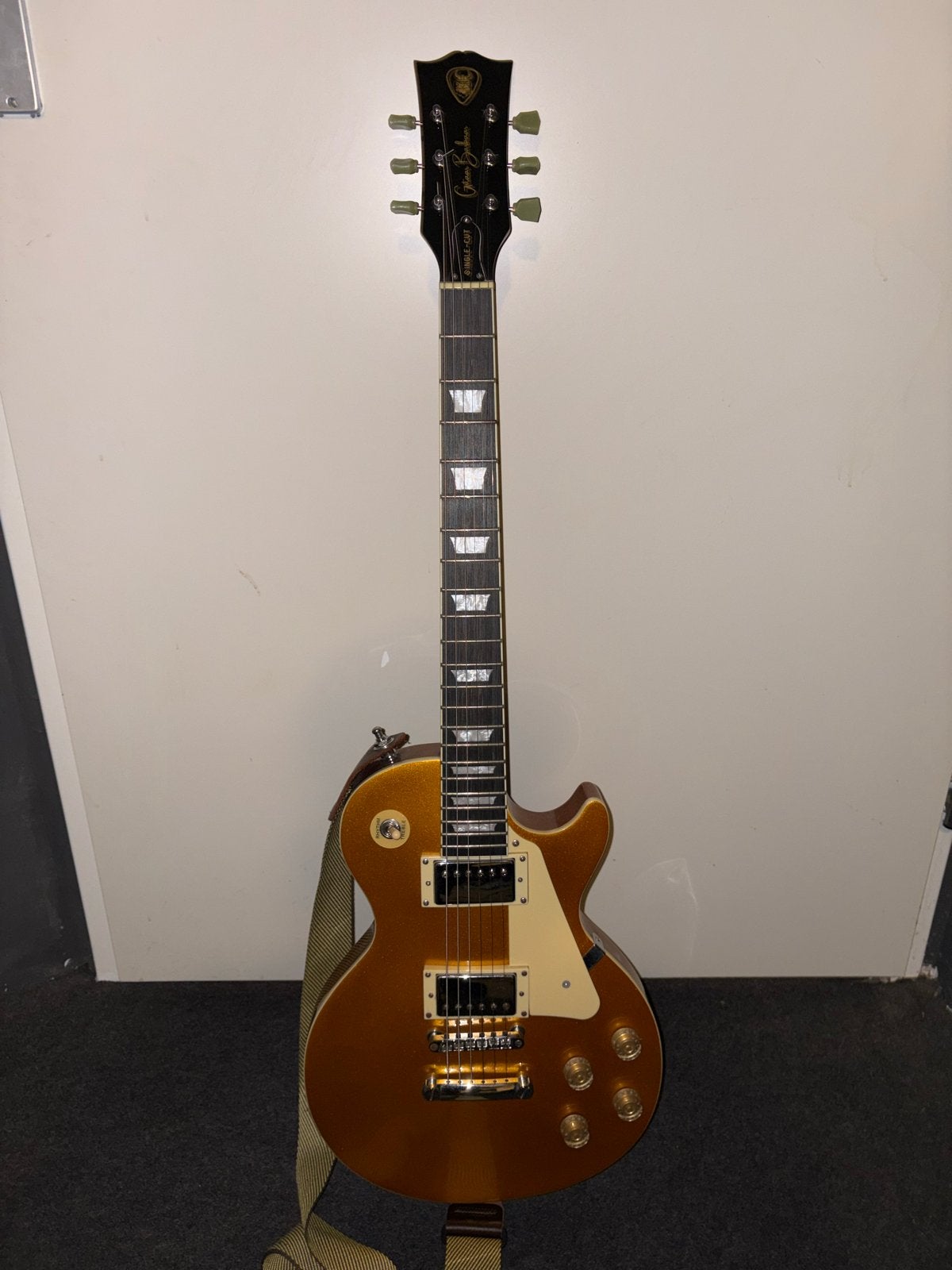 Gitaar Single-Cut Goldtop elektrische gitaar, Ophalen, Zo goed als nieuw, Solid body, Overige merken