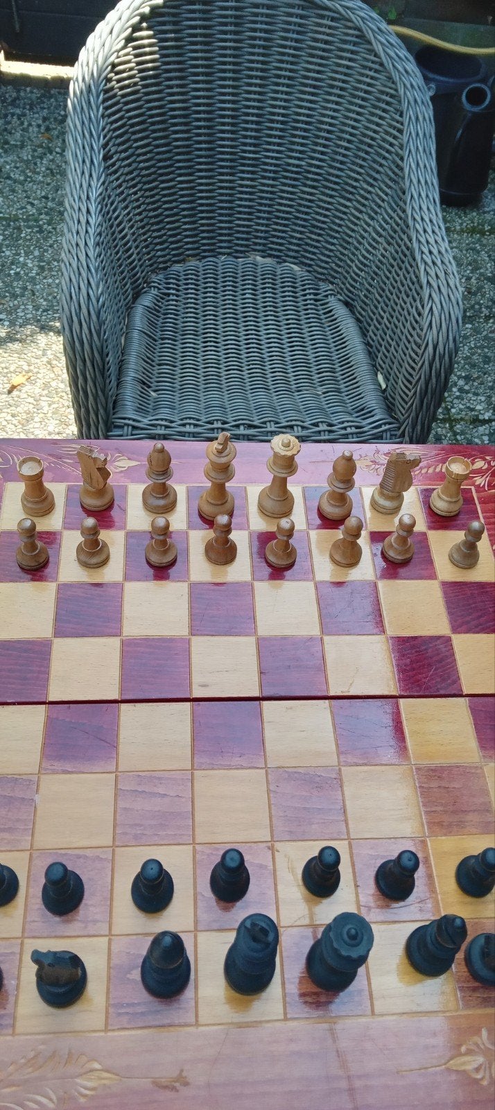 schaak + backgammon kist., Hobby en Vrije tijd, Gezelschapsspellen | Bordspellen, Ophalen of Verzenden