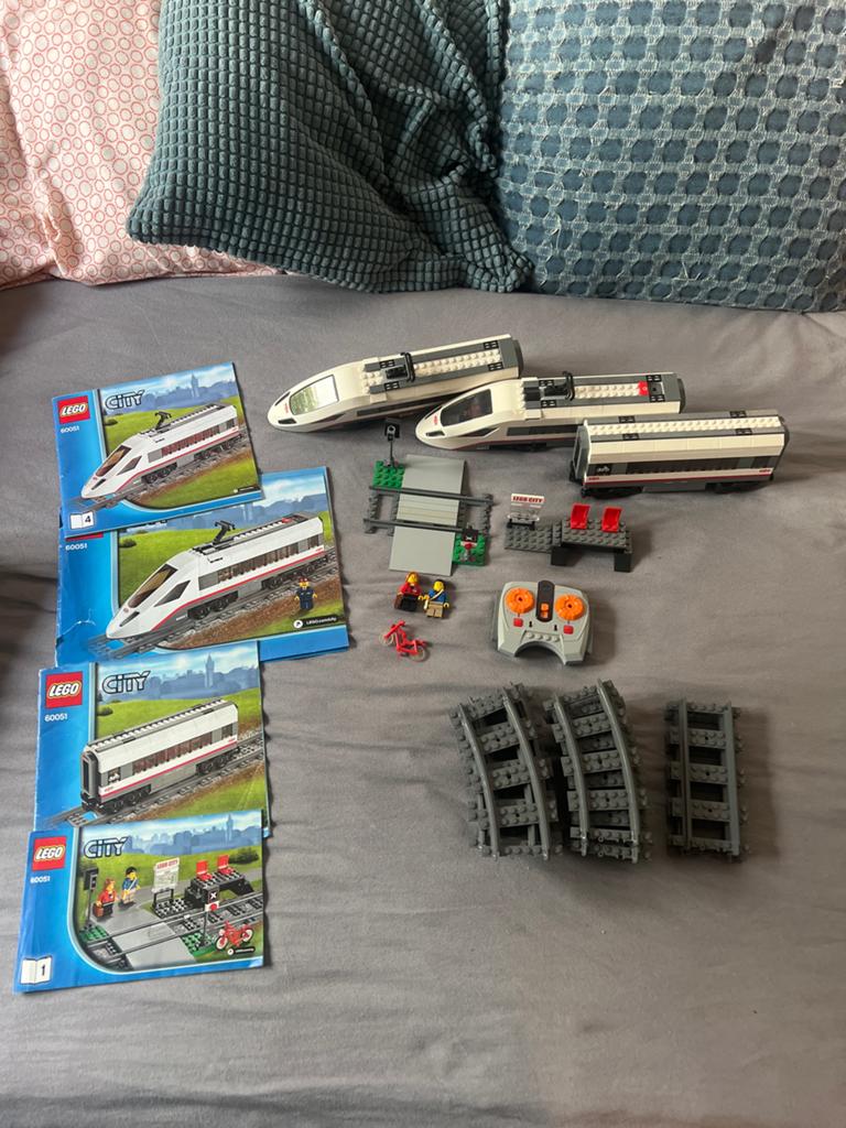Lego City Trein 60051 met afstandsbediening en rails, Lego, Ophalen of Verzenden, Compleet, Complete set
