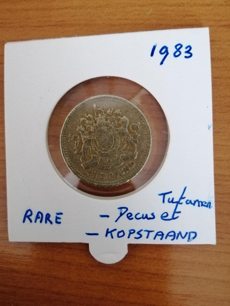 (M-15) One Pound coin, 1983, Elizabeth II, RARE., Ophalen of Verzenden, Overige landen, Losse munt