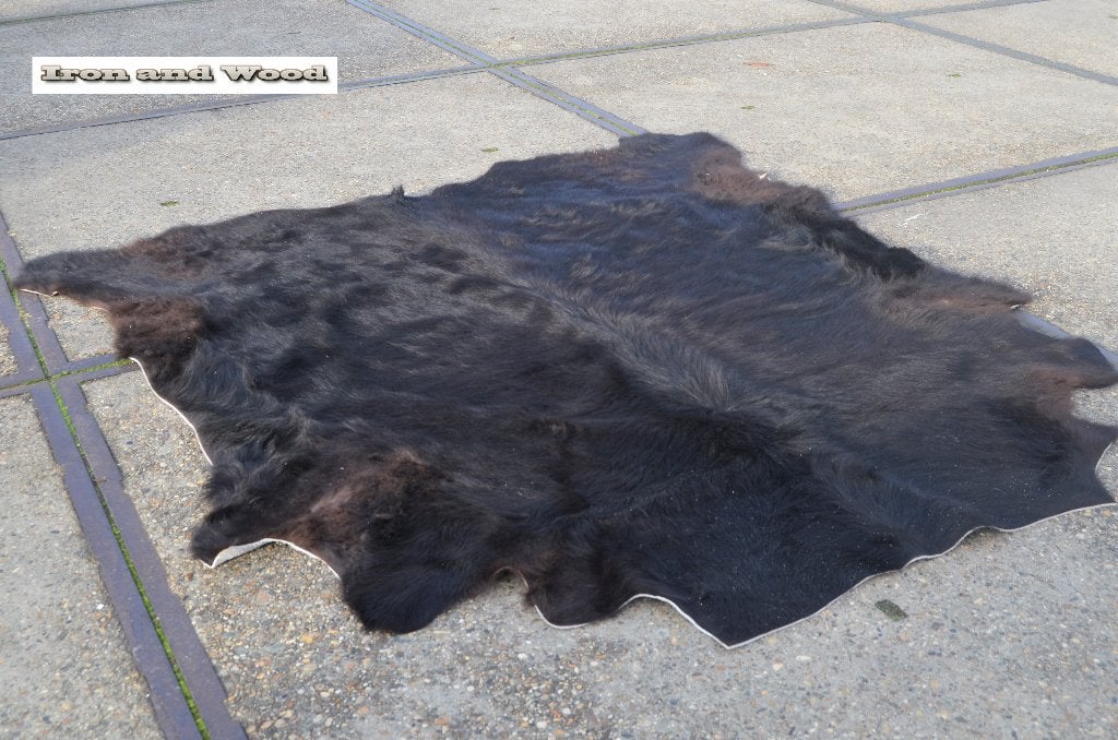 Zwart vloerkleed - kleed - huid van Black Anges koe 210x200, Ophalen, Zwart, 200 cm of meer, Overige vormen