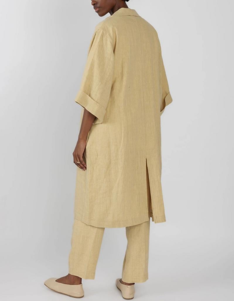 Prachtige Forte forte coat lino linnen mt1 oversized Pauw, Maat 38/40 (M), Forte Forte, Geel, Ophalen of Verzenden