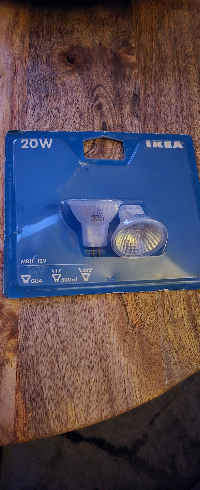 IKEA MR11 12V GU4 Halogeenlamp 20W, Nieuw, Ophalen of Verzenden, 10 tot 30 watt, Halogeenlamp