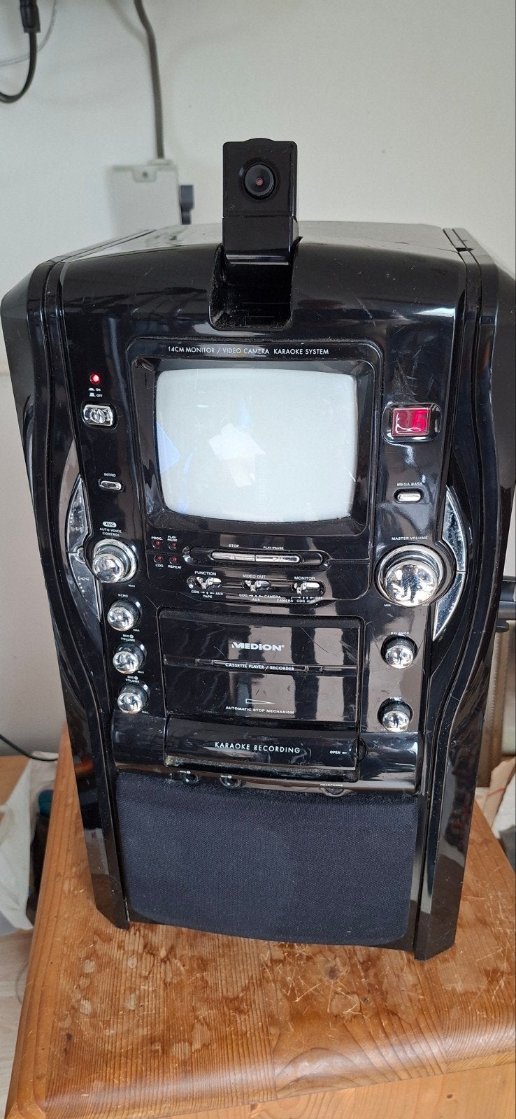 Medion Karaoke Set met 2 Microfoons - Werkt Perfect!, Audio, Tv en Foto, Karaoke-apparatuur, Ophalen of Verzenden, Gebruikt, Complete set