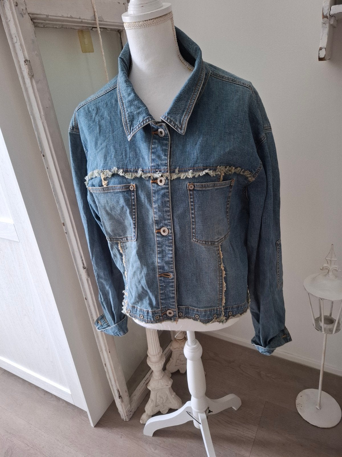 Didi denim jasje met franjes, maat 42/44 (L), Blauw, Maat 42/44 (L), Didi, Ophalen of Verzenden