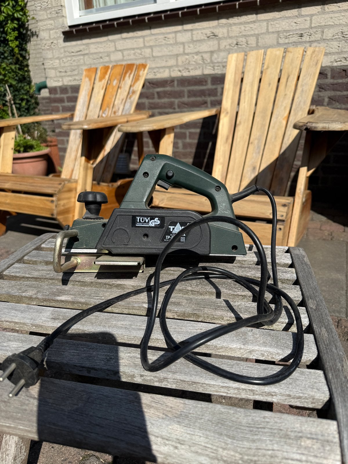 Top Craft Elektrische Schaafmachine TP-82, Ophalen of Verzenden, Zo goed als nieuw, 1200 watt of meer, 30 tot 70 mm
