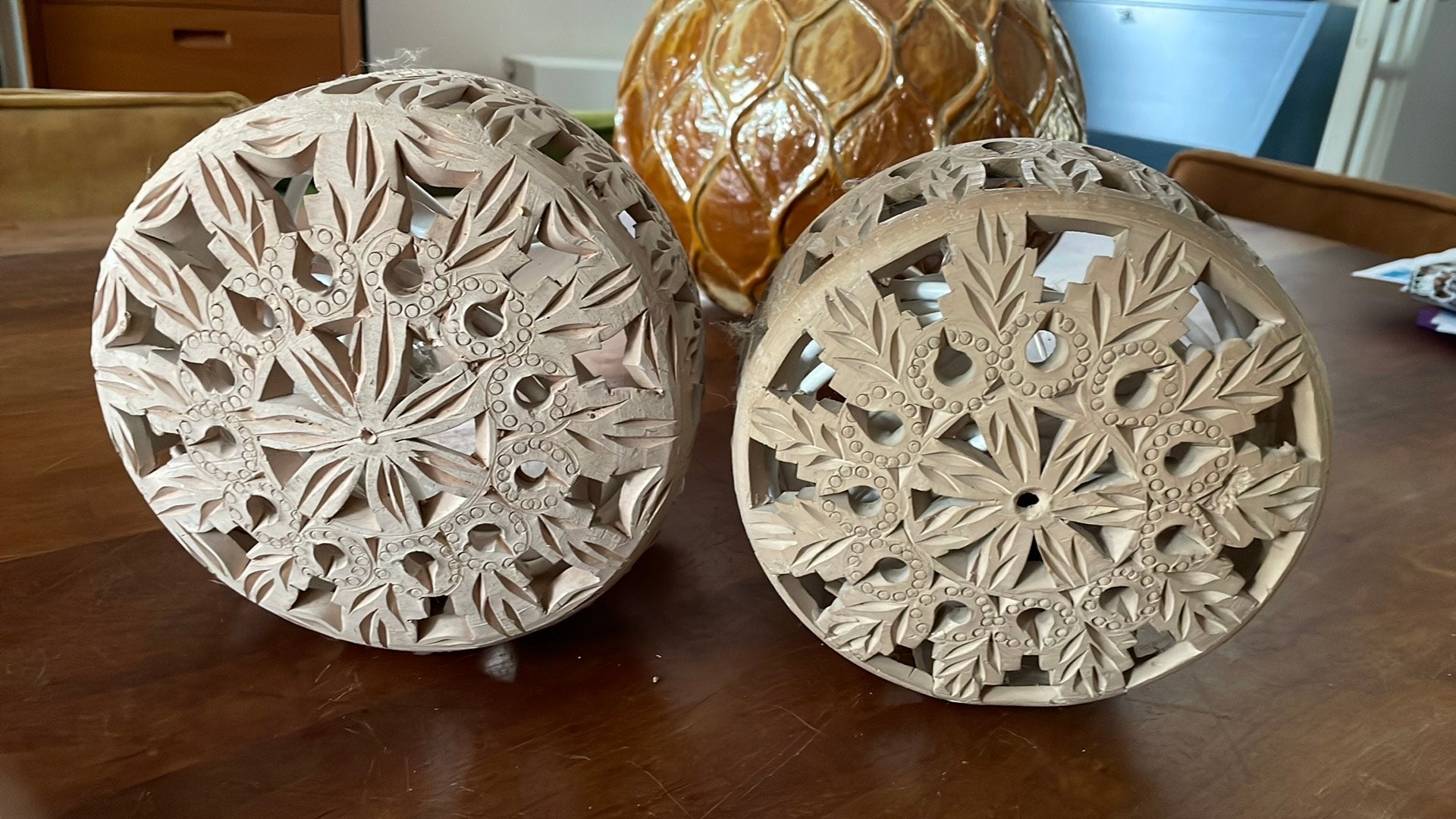 Vintage Aardewerk wandlampjes uit Marokko, Antiek en Kunst, Ophalen of Verzenden