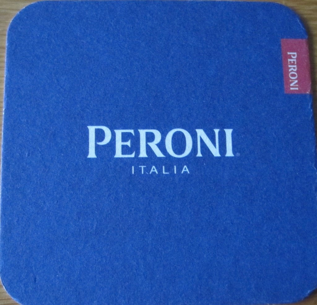 bierviltje van Peroni, Ophalen of Verzenden, Zo goed als nieuw, Viltje(s), Overige merken