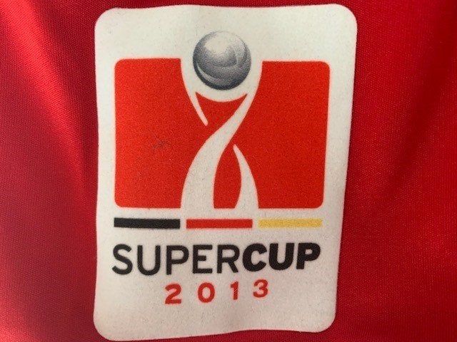 Matchworn Bayern Munchen shirt Thiago Supercup 2013, Maat XL, Ophalen of Verzenden, Zo goed als nieuw, Shirt