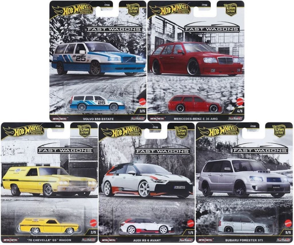 2025 Hot Wheels Premium Set van 5 stuks Fast Wagons, Ophalen of Verzenden, Nieuw