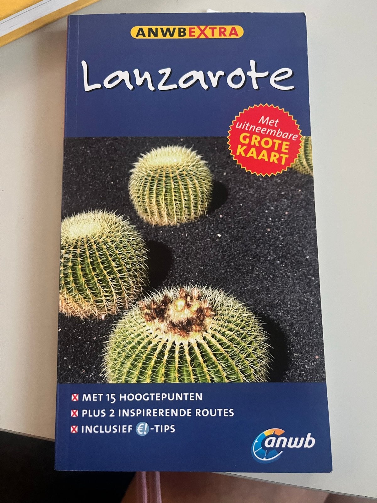ANWB Extra Reisgids Lanzarote met uitneembare kaart, Boeken, Gelezen, Europa, Ophalen of Verzenden, Reisgids of -boek