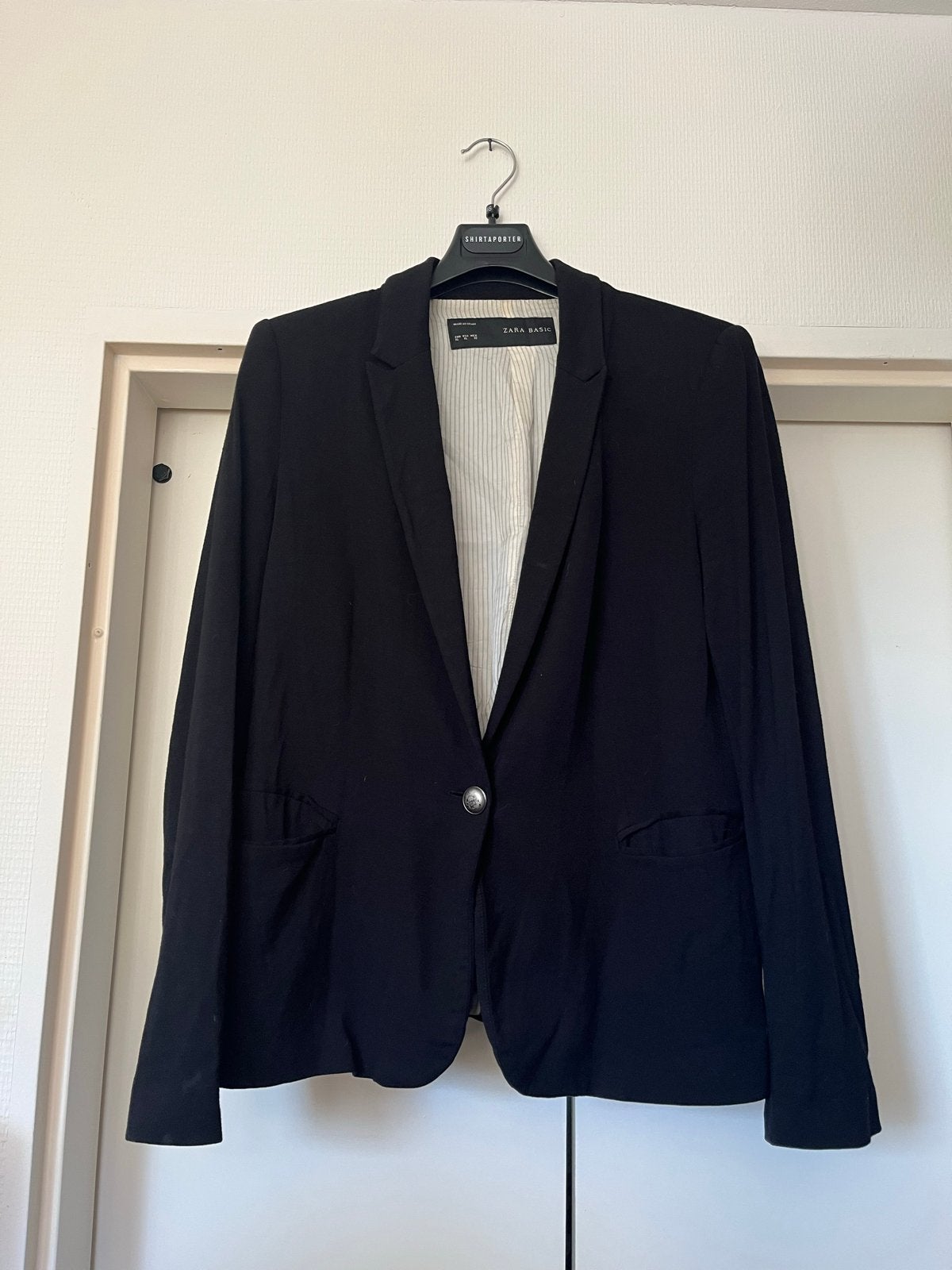 Zara Basic Zwart Blazer, Maat 38/40 (M), Zwart, Ophalen of Verzenden, Zo goed als nieuw