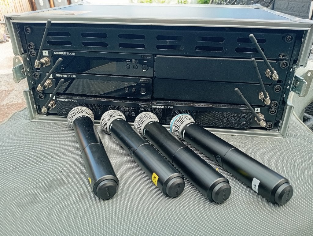 SHURE BLX4R DRAADLOOS origineel (l €350 per set), Muziek en Instrumenten, Microfoons, Ophalen of Verzenden, Zo goed als nieuw