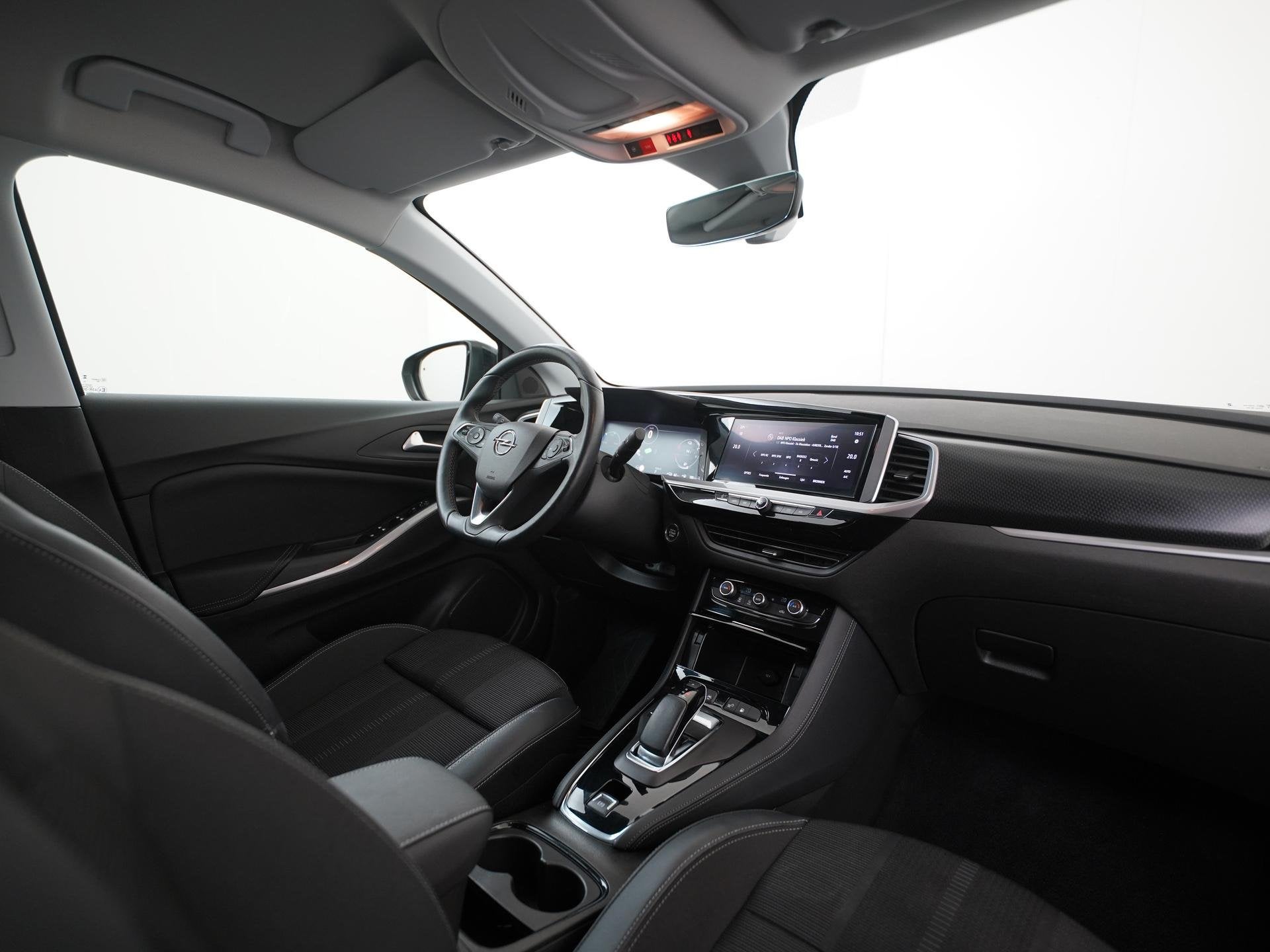 Opel Grandland 1.6 Turbo Plug-In Hybrid GS Line | Carplay |, Auto's, Euro 6, 4 cilinders, Leder en Stof, Zwart