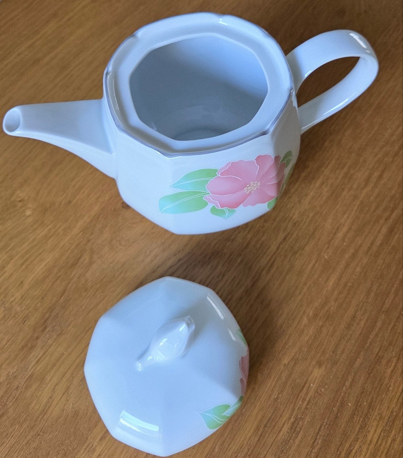 Kahla Theepot met bloemmotief - Made in Germany, Overige merken, Ophalen of Verzenden, Zo goed als nieuw, Theepot