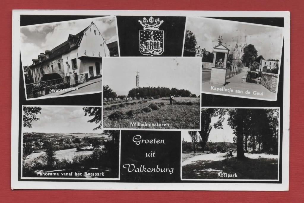 Valkenburg - 5-luik - Watermolen en Kapel - 1962 (p. Valk.b), Verzamelen, Ophalen of Verzenden, 1960 tot 1980, Gelopen, Limburg