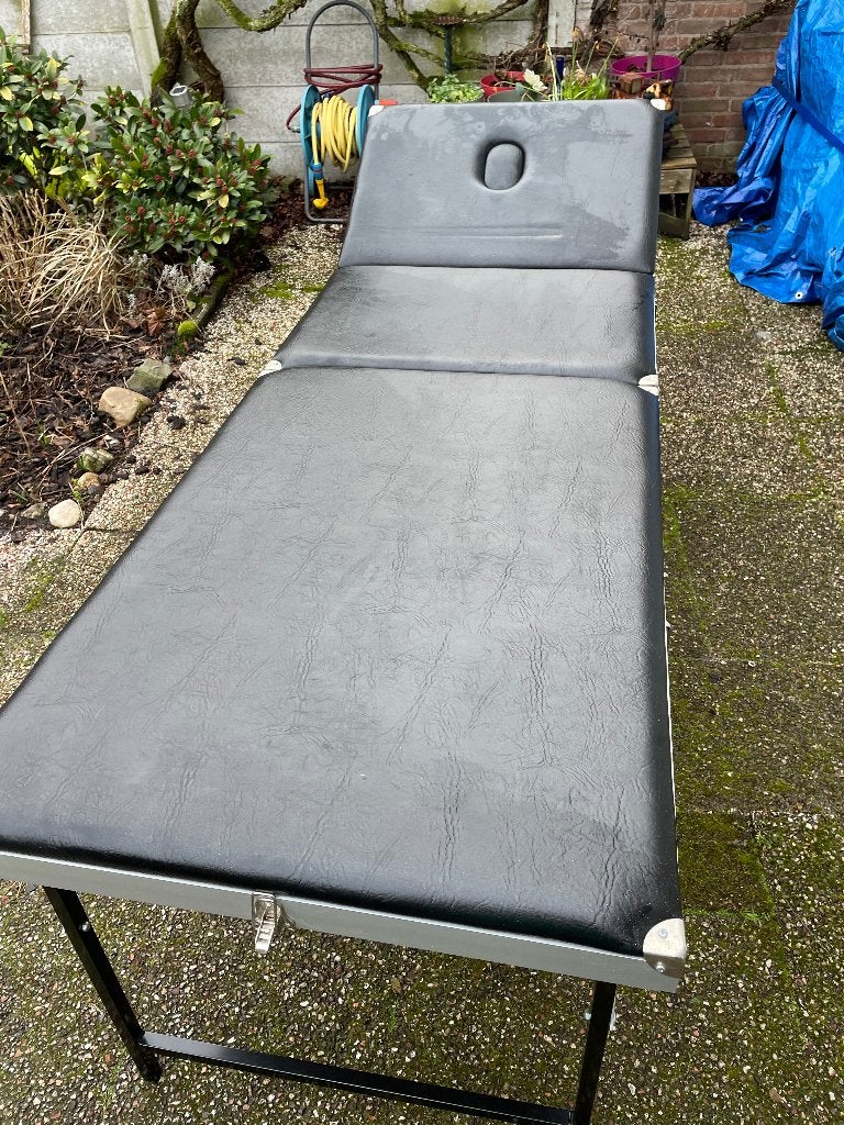 Opvouwbare Massagetafel - Zwart, Sport en Fitness, Massageproducten, Ophalen, Gebruikt, Massagetafel