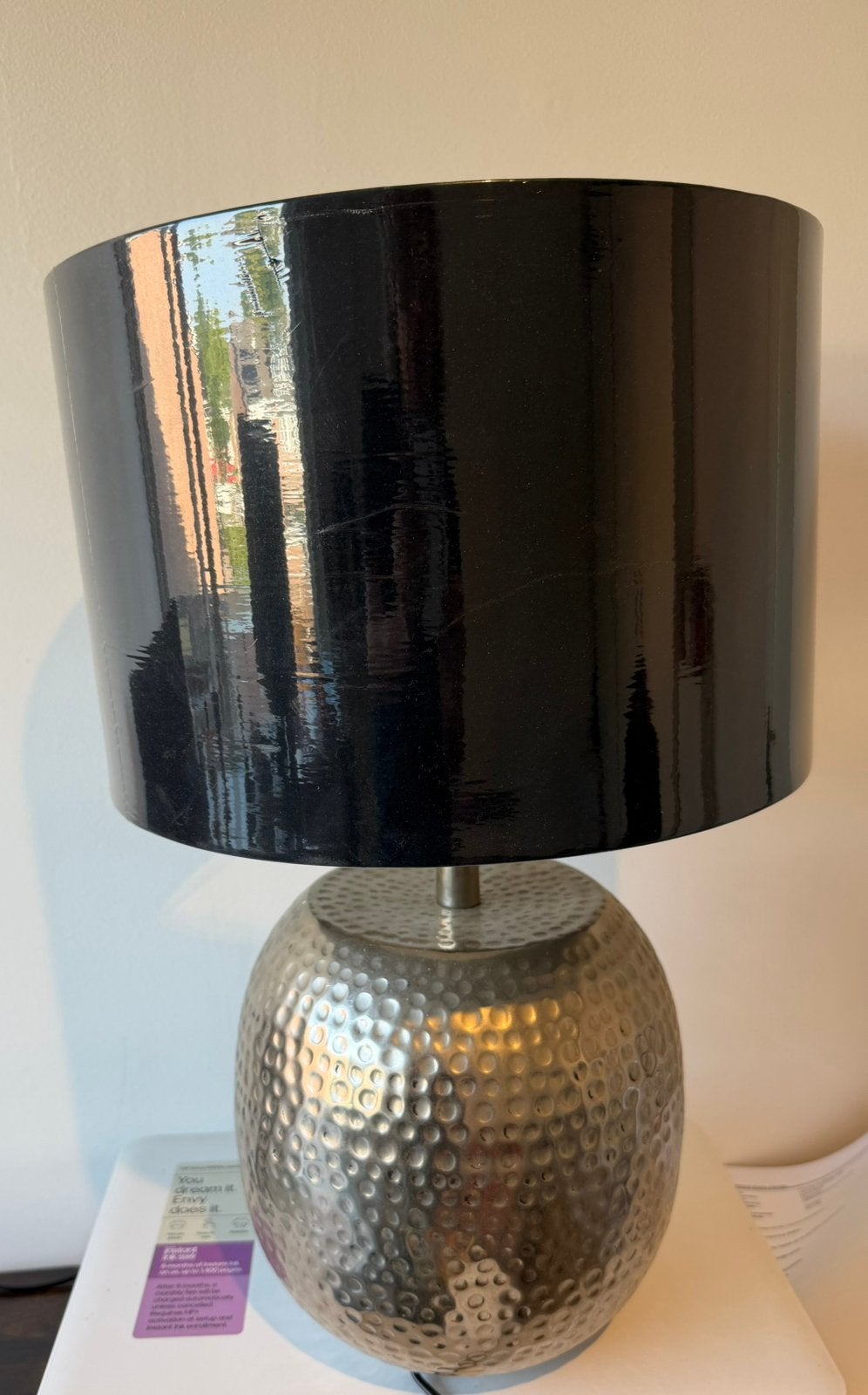 Grote lamp met nwe kap nog in plastic, Ophalen, Zo goed als nieuw