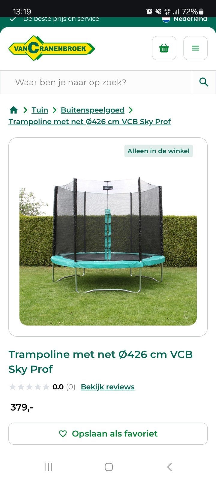 Trampoline rand Ø426 cm VCB Sky Prof, Ophalen, Nieuw