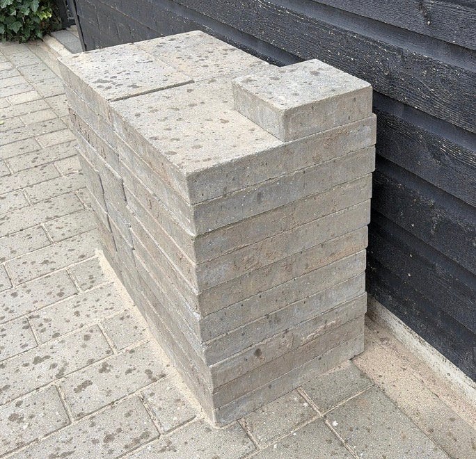 Gratis tegels, Tuin en Terras, Tegels en Klinkers, Ophalen, Gebruikt, Minder dan 5 m², Beton