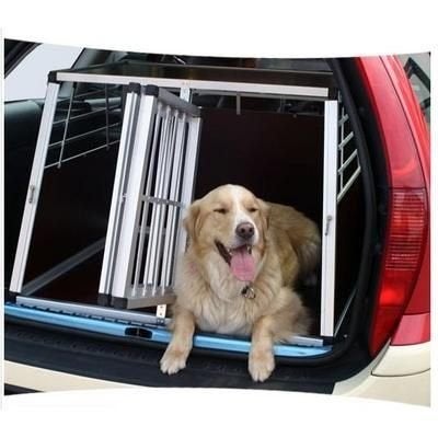 Autobench Aluminium Dubbeldeurs Auto Hondenbench 104x91x69H, Ophalen of Verzenden, Nieuw