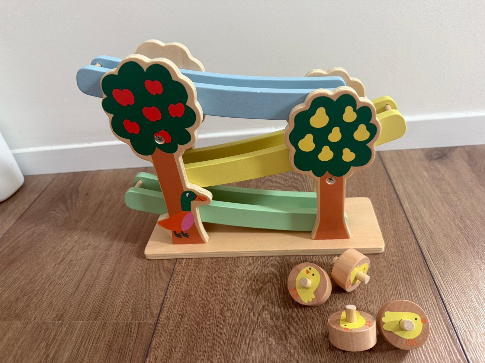 Hema Racebaan met Kuikentjes, Kinderen en Baby's, Speelgoed | Houten speelgoed, Ophalen, Zo goed als nieuw