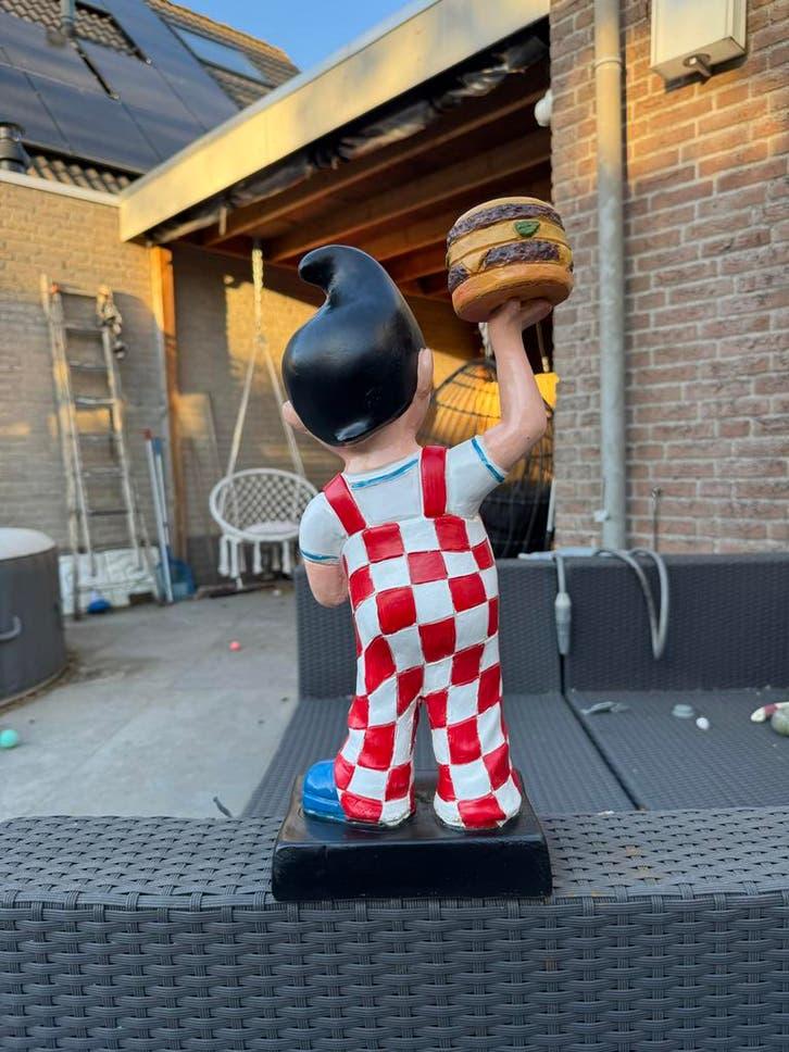 Big Boy Beeld - Vintage Stijl Hamburger Mascotte, Kunststof, Ophalen of Verzenden, 20 - 50 cm, Beeld
