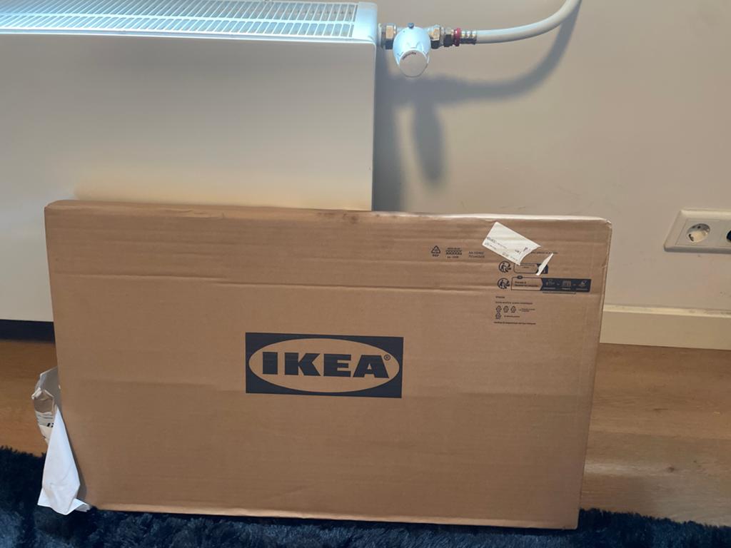 IKEA NORBERG opklapbare wandtafel, wit, 74x60 cm, Overige materialen, Rechthoekig, Nieuw, Tot twee personen