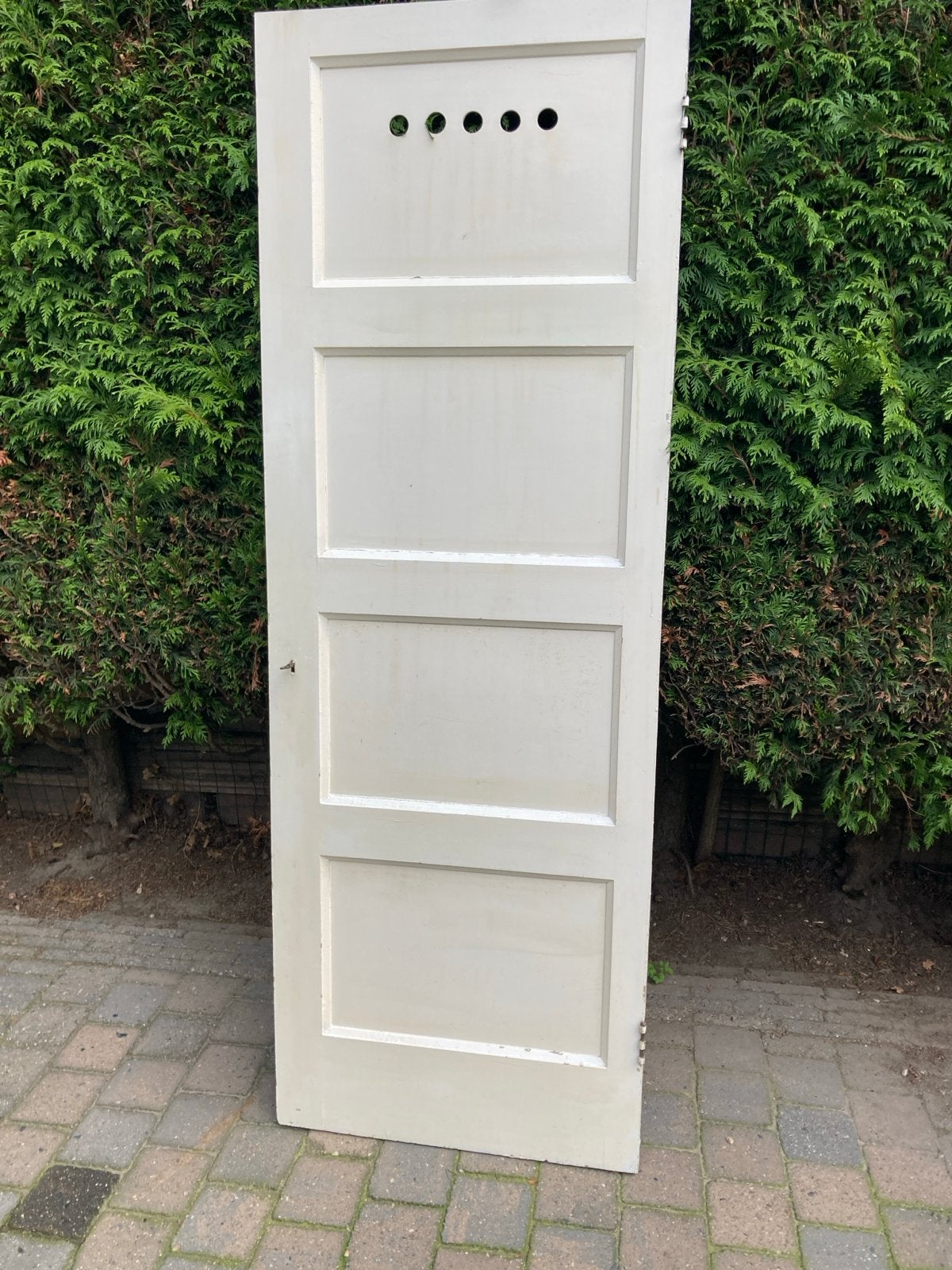 Vintage binnendeur met paneel en ventilatiegaten, Ophalen, Gebruikt, Minder dan 80 cm, Binnendeur