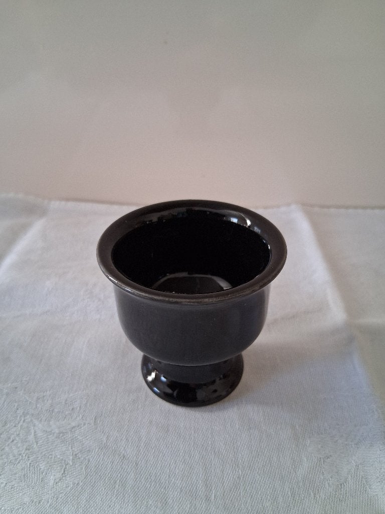 vintage Boda Nova Sweden eierdop zwart, Ophalen of Verzenden, Zo goed als nieuw, Zwart, Overige materialen