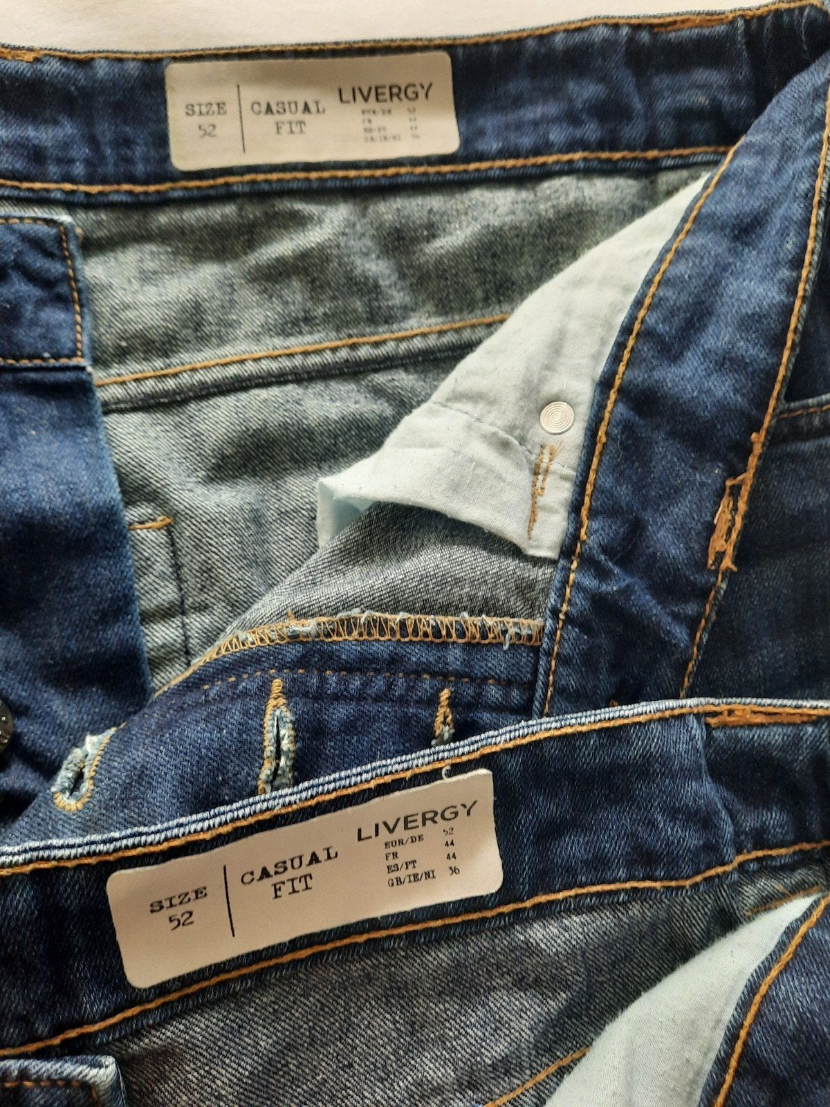 2 korte broeken - Livergy Casual Fit - Maat 52, W36 - W38 (confectie 52/54), Blauw, Nieuw, Ophalen of Verzenden
