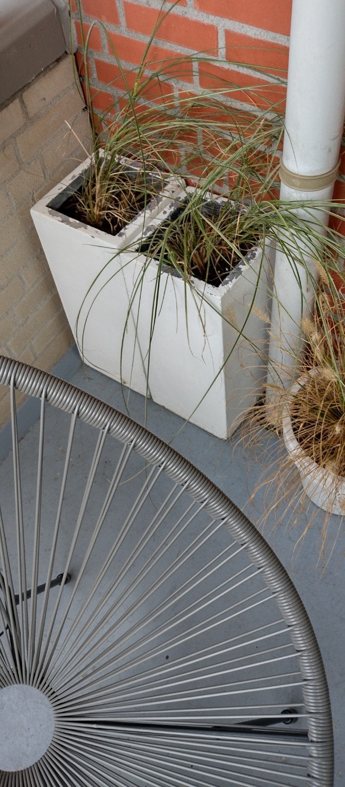 Set van 4 plantenpotten: 2 vierkante en 2 ronde, Tuin en Terras, Ophalen, Overige materialen, Gebruikt, Minder dan 60 cm