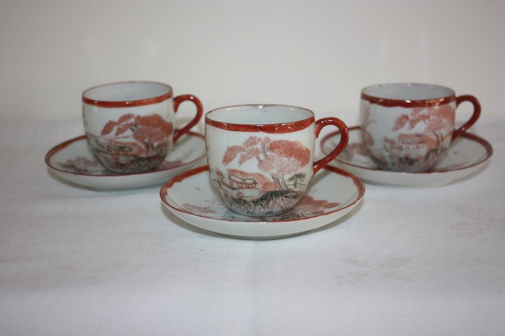 3 kop en schotels Japans of Chinees, Antiek en Kunst, Ophalen of Verzenden