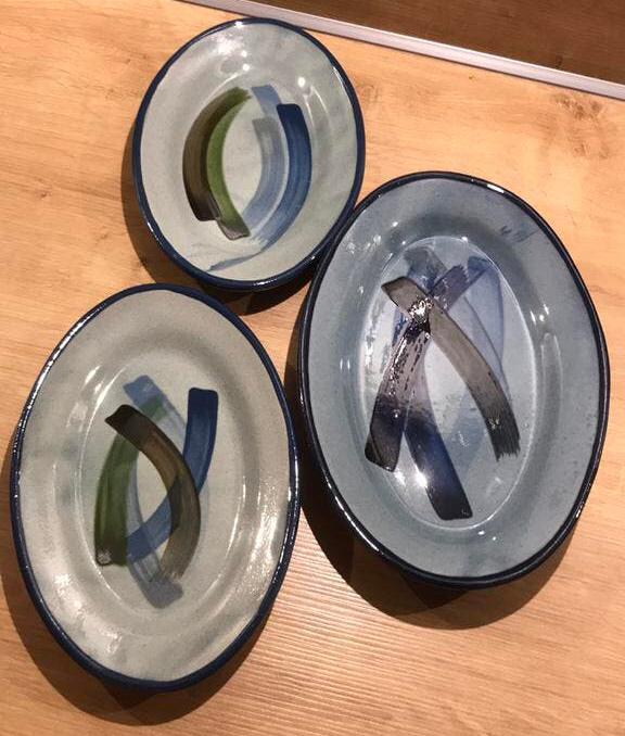 3x aardewerken (vlees) schaaltjes, Ophalen of Verzenden