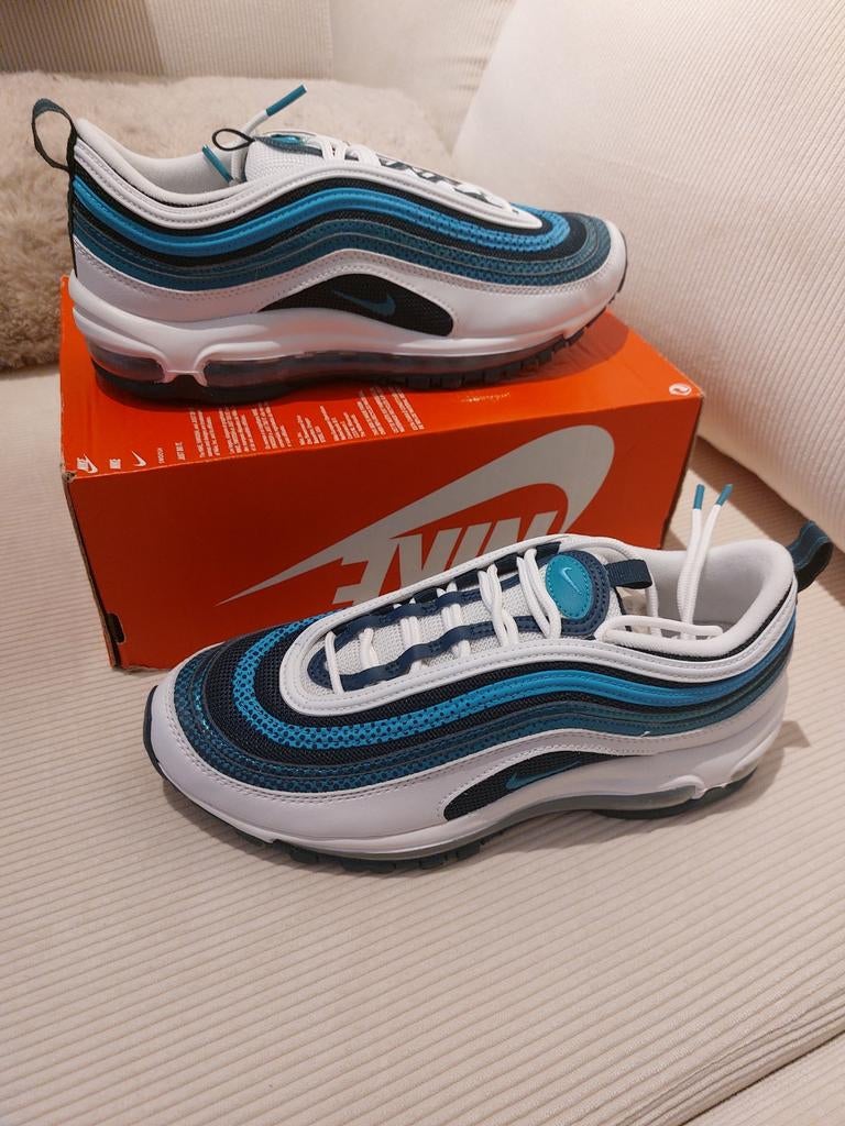 Nike Air Max 97 - Blauw/Wit maat 40, Kleding | Dames, Schoenen, Ophalen, Blauw, Nike, Nieuw