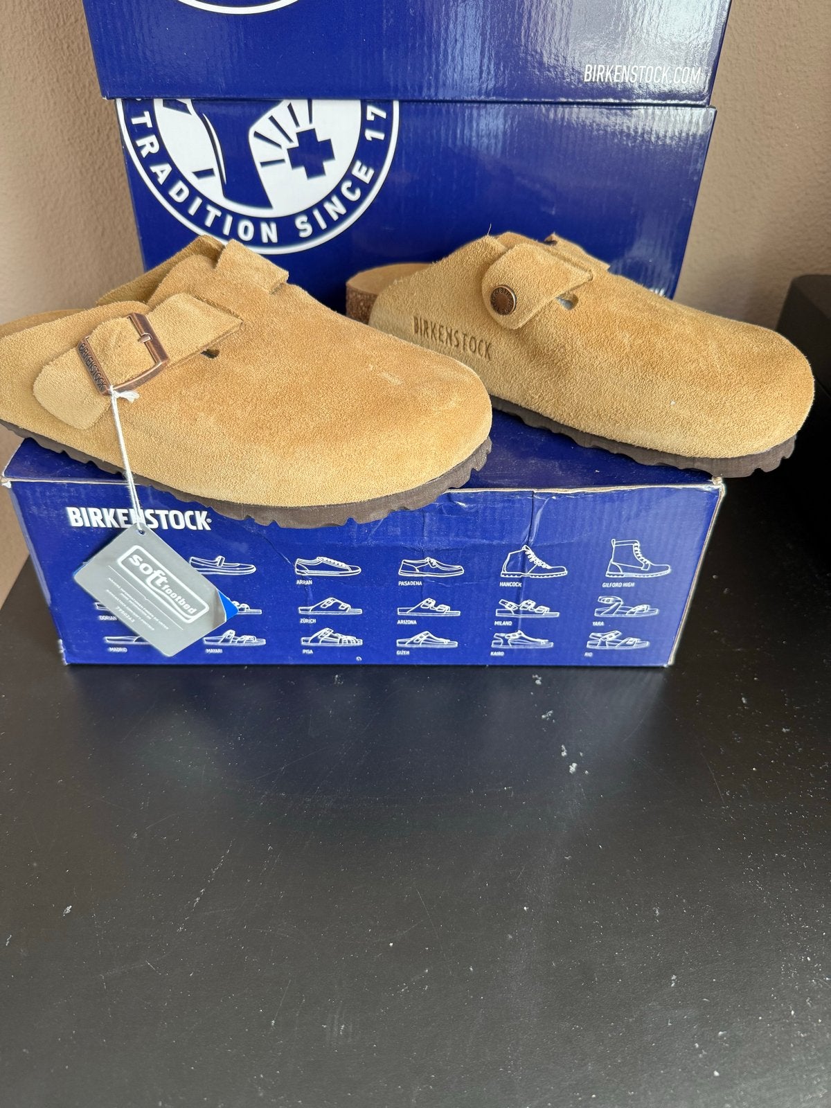 Birkenstock Boston Slippers - Maten 36/37/38/39/40, Ophalen of Verzenden, Nieuw, Beige, Slippers