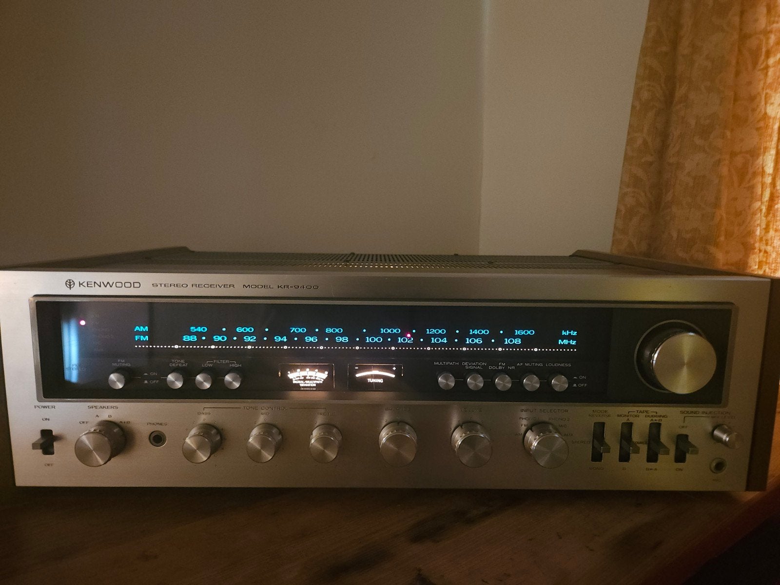 Kenwood KR-9400 Monster Receiver (120W) - Getest & Schoon, Zo goed als nieuw, 120 watt of meer, Stereo, Ophalen