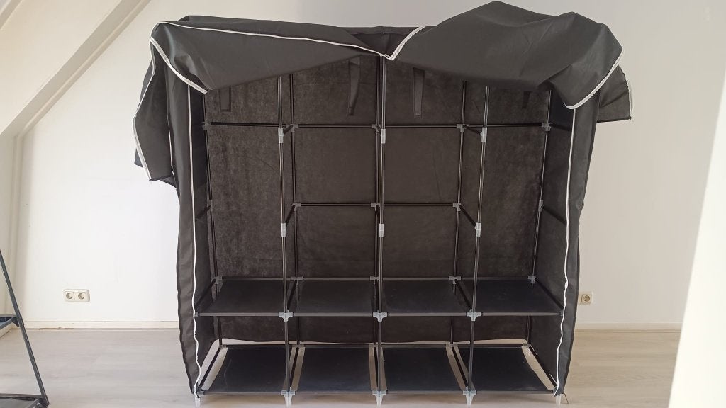 SONGMICS stoffen kledingkast met planken – €10, Ophalen, Gebruikt, 150 tot 200 cm, 150 tot 200 cm
